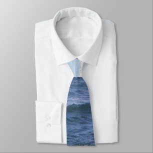 Shades of blue ocean theme necktie