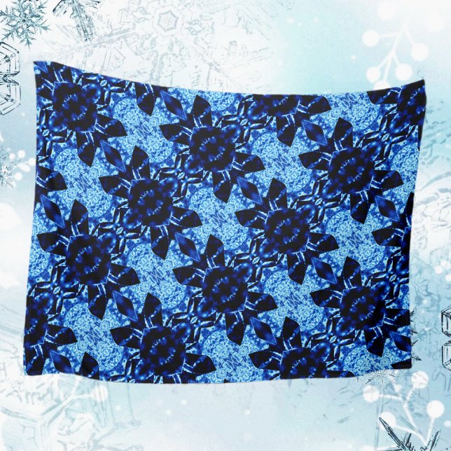 Shades of Blue Pattern Fleece Blanket (Creator Uploaded)