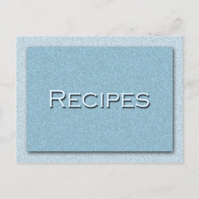 Shades of Blue Recipe Card (Front)