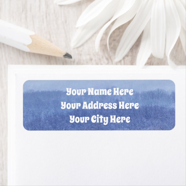 Shades of Blue Return Address Label (Insitu)