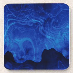 Shades of Blue Smoke Coaster
