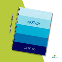 Shades of Blue Spiral Journal