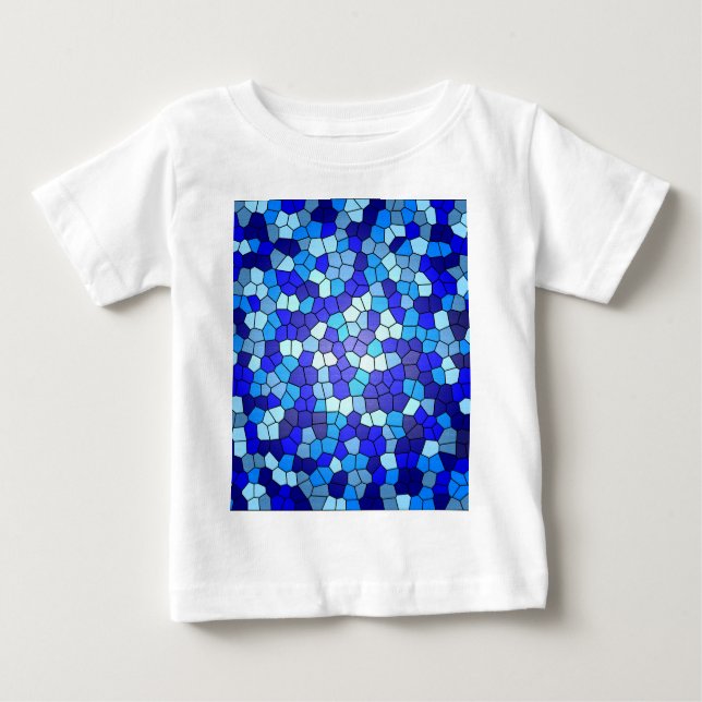 Shades Of Blue Stained Glass by Shirley Taylor Baby T-Shirt (Front)