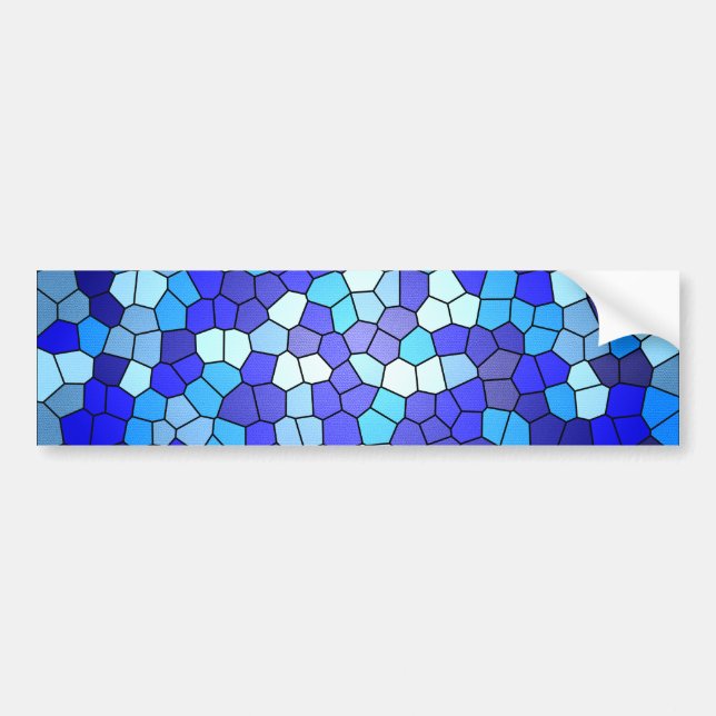 Shades Of Blue Stained Glass by Shirley Taylor Bumper Sticker (Front)
