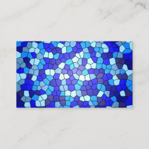 Shades Of Blue Stained Glass by Shirley Taylor Business Card