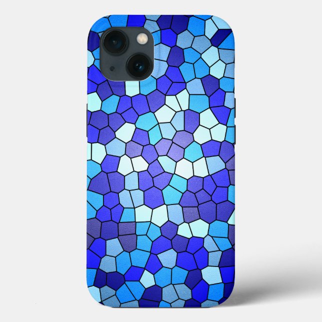 Shades of Blue Stained Glass by Shirley Taylor Case-Mate iPhone Case (Back)