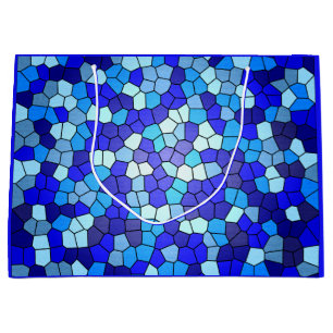 Shades Of Blue Stained Glass by Shirley Taylor Large Gift Bag