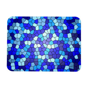 Shades of Blue Stained Glass by Shirley Taylor Magnet