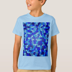 Shades Of Blue Stained Glass by Shirley Taylor T-Shirt