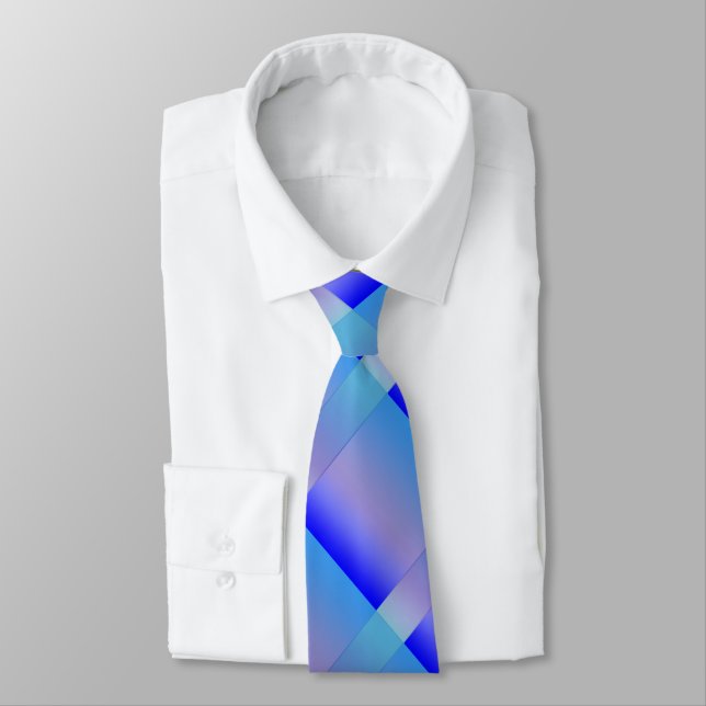 Shades of Blue Tie (Tied)