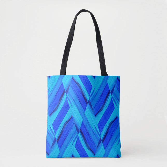 shades of blue tote bag (Front)