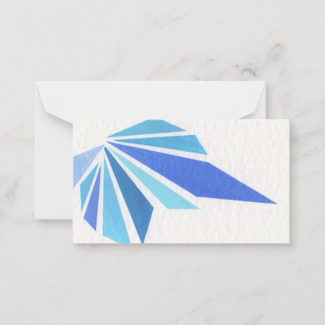 Shades of Blue Triangles Card (Front)