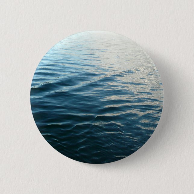Shades of Blue Water Abstract Nature Photography 6 Cm Round Badge (Front)