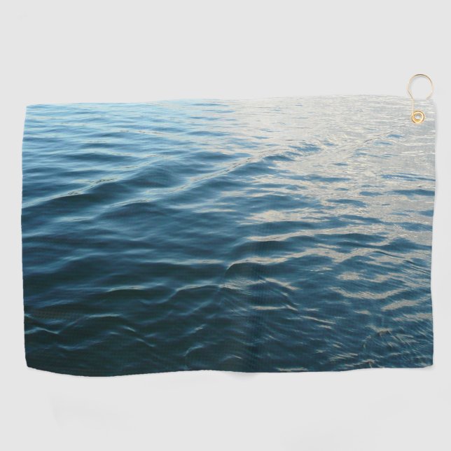 Shades of Blue Water Abstract Nature Photography Golf Towel (Horizontal)