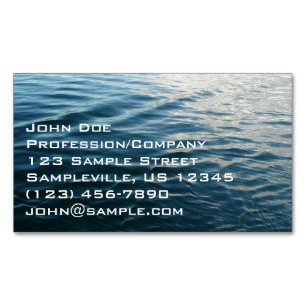Shades of Blue Water Abstract Nature Photography Magnetic Business Card