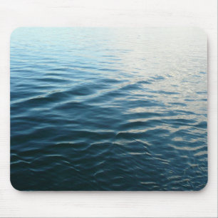 Shades of Blue Water Abstract Nature Photography Mouse Pad