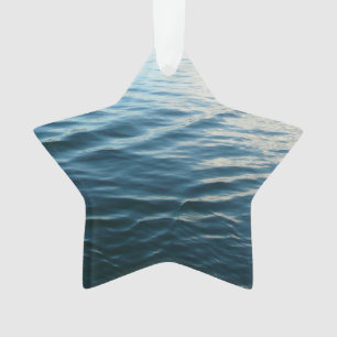 Shades of Blue Water Abstract Nature Photography Ornament