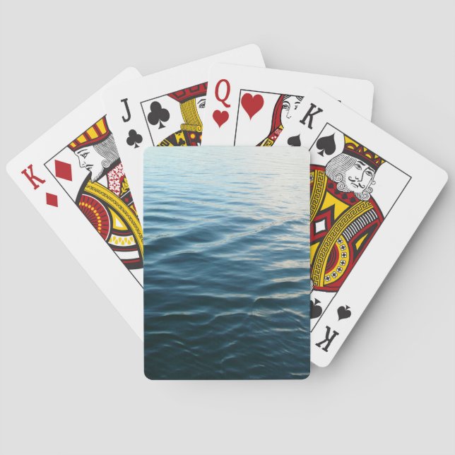 Shades of Blue Water Abstract Nature Photography Playing Cards (Back)