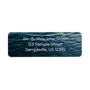 Shades of Blue Water Abstract Nature Photography Return Address Label