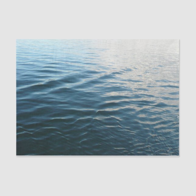 Shades of Blue Water Abstract Nature Photography Tissue Paper (Front)
