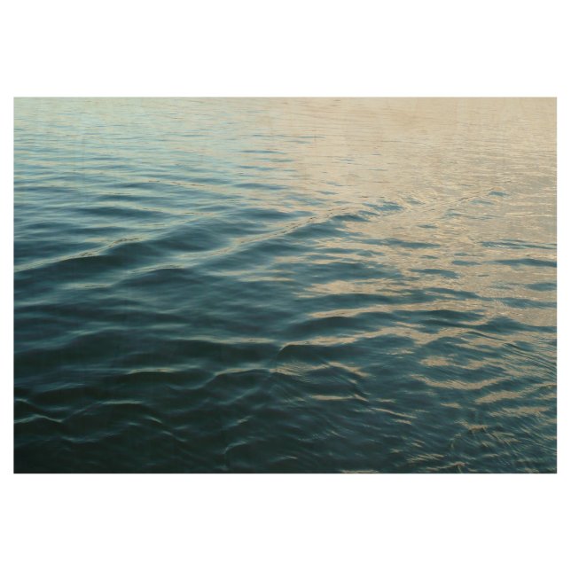 Shades of Blue Water Abstract Nature Photography Wood Poster (Front)