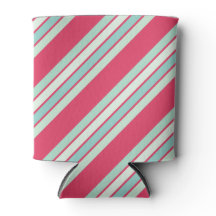 Shades of Blue White and Pink Stripes