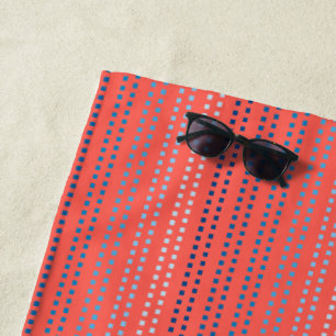 Shades of Blue with Changeable Background Colour Beach Towel