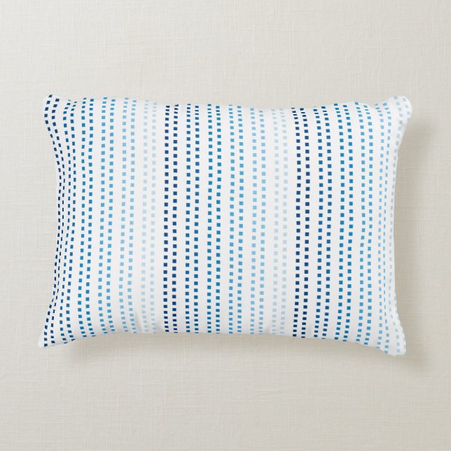 Shades of Blue with Changeable Background Colour Decorative Cushion (Back)
