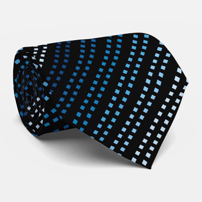 Shades of Blue with Changeable Background Colour Tie (Rolled)