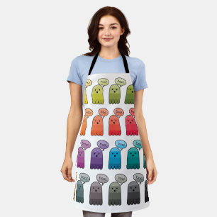 Shades of Boo Ghost Halloween Apron