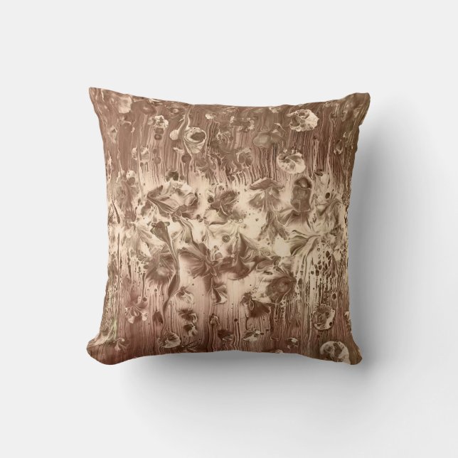 Shades of Brown and Cream Cushion (Front)