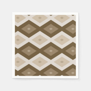 Shades of brown diamond pattern napkin