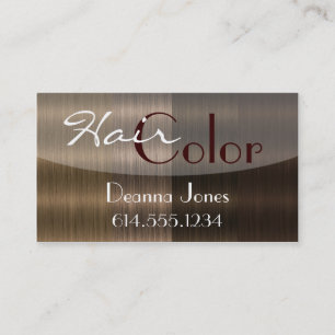 Shades of Brown Hair 4 Colour Salon Business Cards