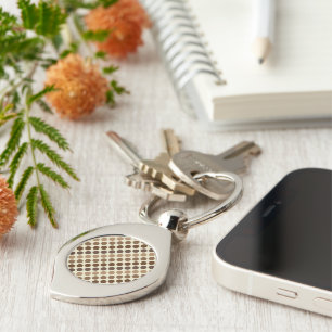 Shades of Brown Polka Dots by Shirley Taylor Key Ring