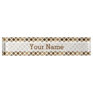 Shades of Brown Polka Dots by Shirley Taylor Nameplate