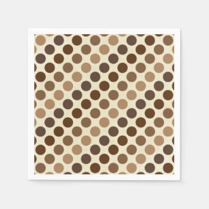 Shades Of Brown Polka Dots by Shirley Taylor Napkin