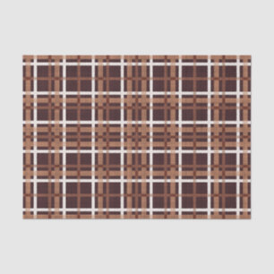 SHADES OF BROWN POLKA DOTS & PLAIDS TISSUE PAPER