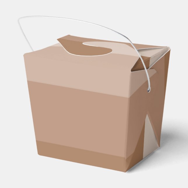 Shades of Brown Stripes Favour Box (Back Side)