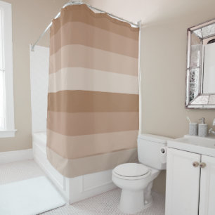 Shades of Brown Stripes Shower Curtain