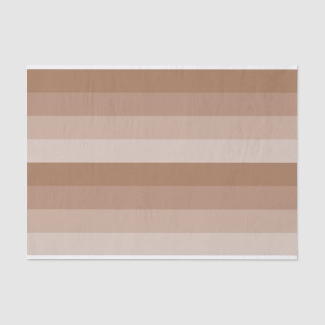Shades of Brown Stripes Tissue Paper (Front)