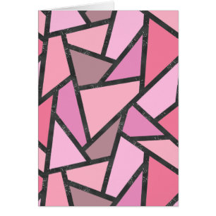 Shades of coral stained glass pattern