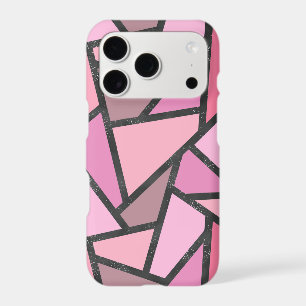 Shades of coral stained glass pattern