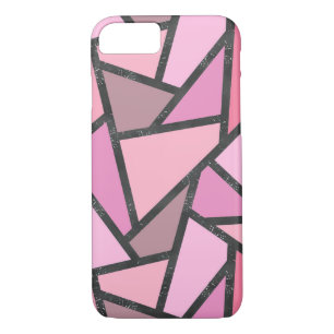Shades of coral stained glass pattern iPhone 8/7 case