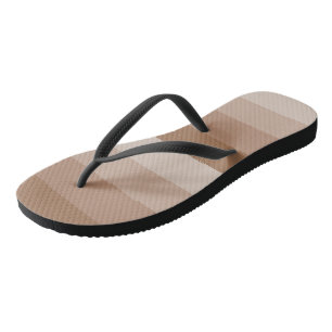 Shades of Creamy Brown Stripes Thongs
