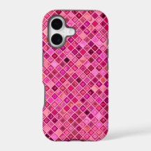 Shades Of Dark Pink 'Watery' Mosaic Tile Pattern