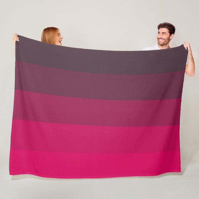 Shades of Deep Pinks Fleece Blanket (In Situ)