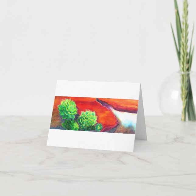 Shades of Desert Succulents Card (Front)