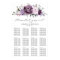 Shades of Dusty Purple Blooms Guest Seating Chart