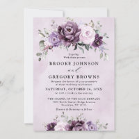 Shades of Dusty Purple Blooms Moody Floral Wedding