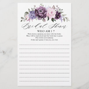 Shades of Dusty Purple Blooms Who Am I Game     